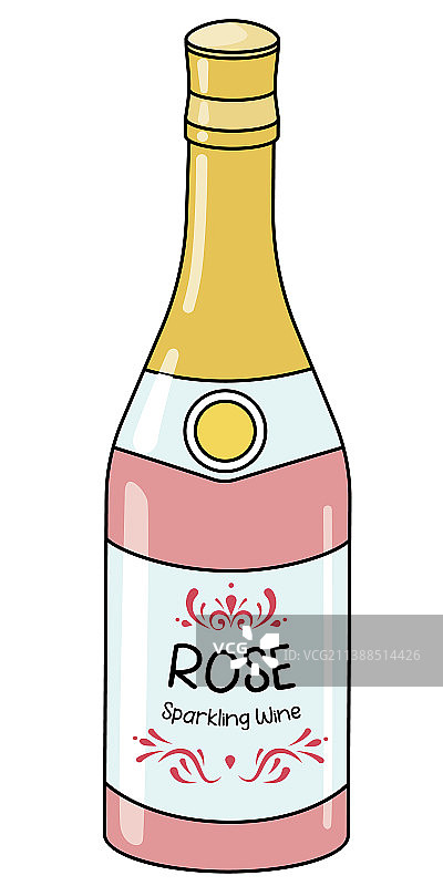 粉色气泡香槟图片素材