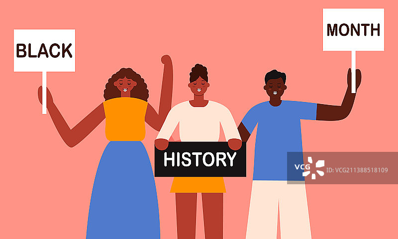 黑色历史月与女性图片素材