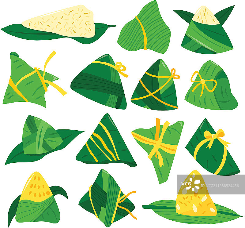 中式粽子套装图片素材