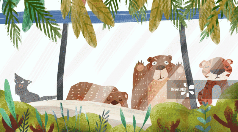 动物园参观插画-GIF动图图片素材