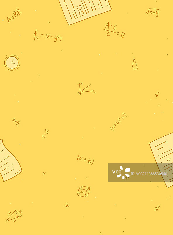 手绘卡通数学知识教育背景图片素材