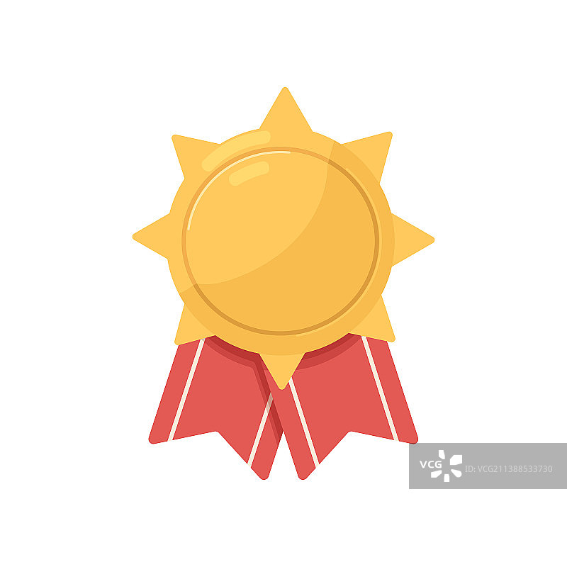 带丝带的金色奖牌图片素材