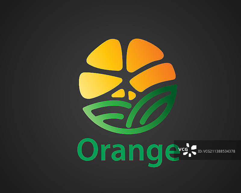 抽象橙色水果农场花园谷仓Logo图片素材
