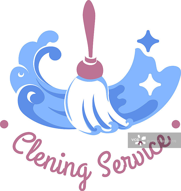 公司清洁服务标签或标志图片素材