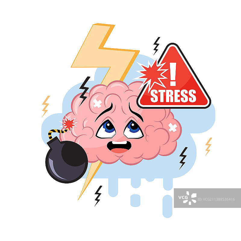 卡通大脑角色图片素材