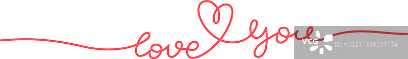 爱心连续线条画图片素材