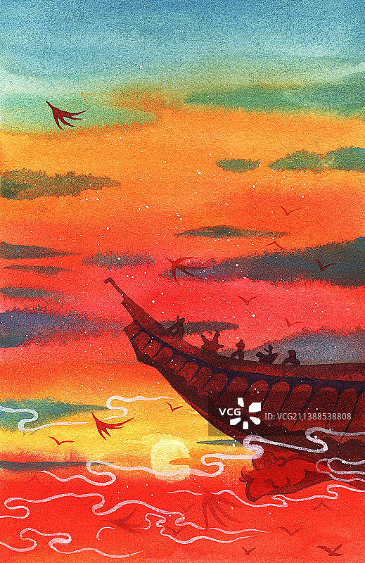 琉璃色的天空图片素材