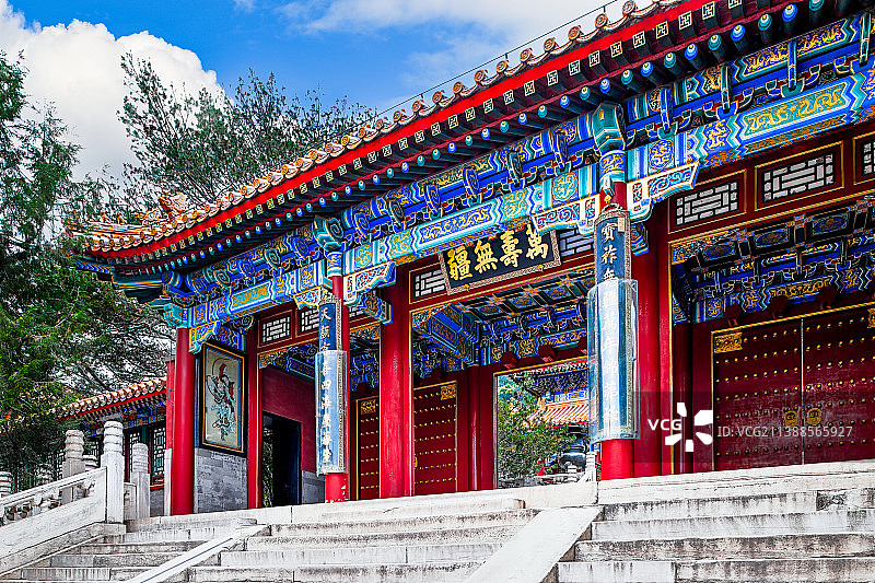 排云殿 二宫门 万寿无疆 匾额图片素材