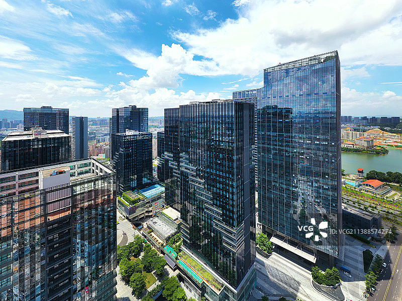 广东省深圳市龙岗区坂田天安云谷航拍图片素材