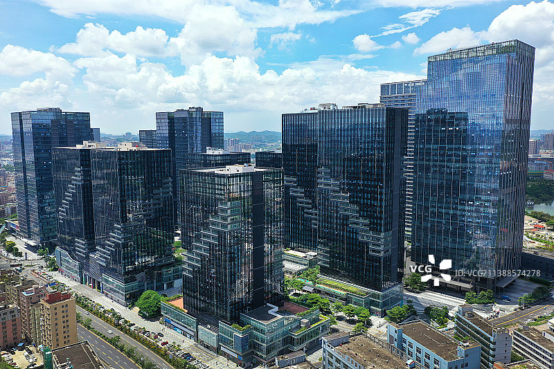 广东省深圳市龙岗区坂田天安云谷航拍图片素材