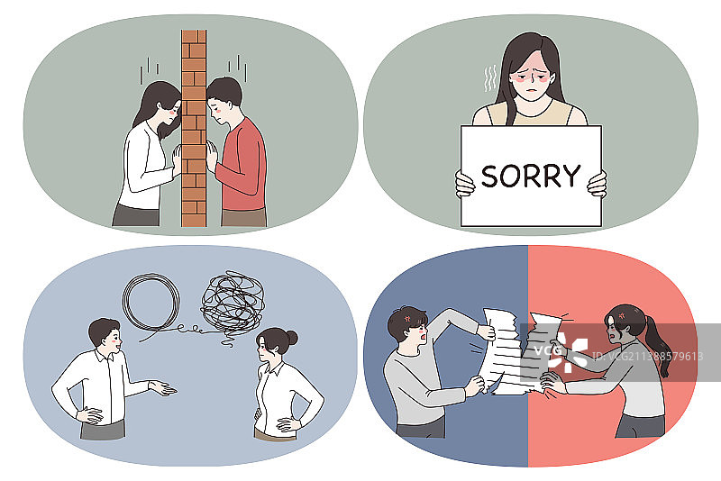 关系与沟通问题概念图片素材