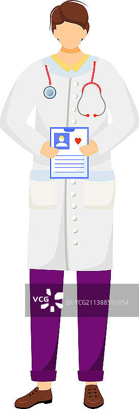 女医生扁平风格全科医生图片素材