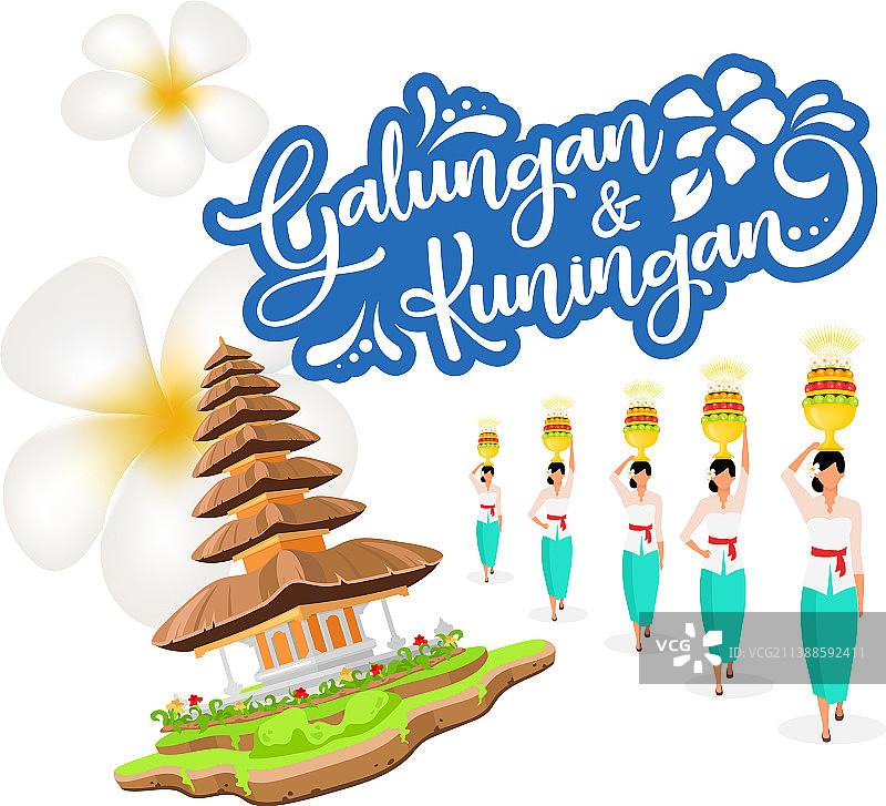 Galungan和Kuningan社交媒体帖子样机图片素材