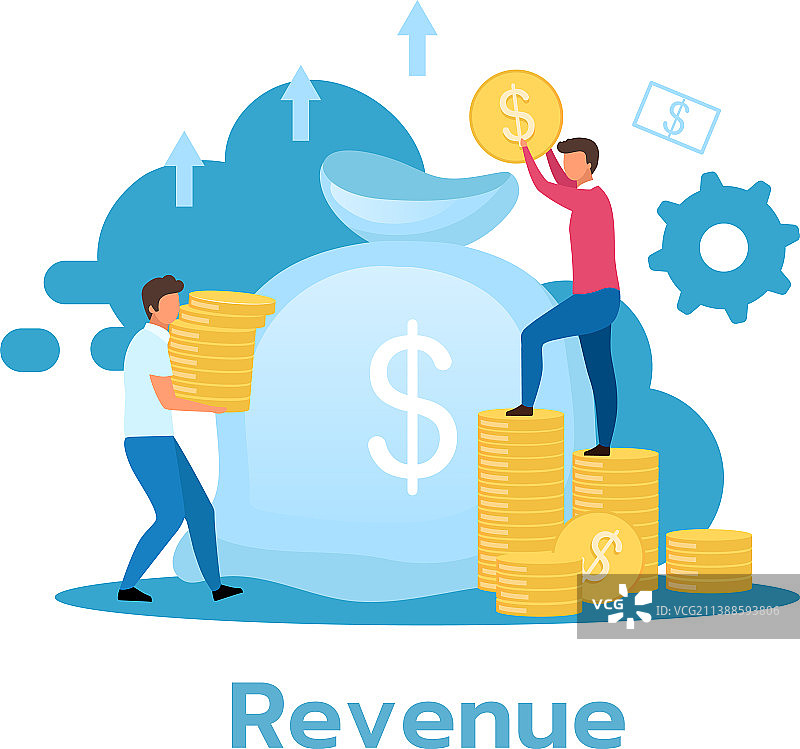 收入扁平化收入利润概念业务图片素材