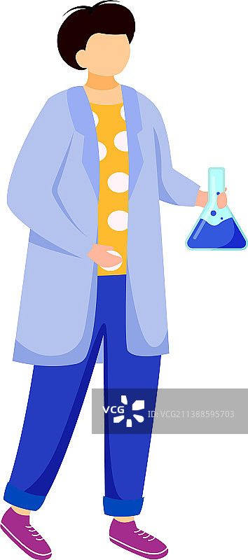 穿实验服的男学生正在学习图片素材