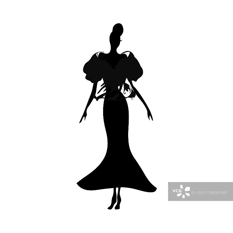 身穿晚礼服的女孩图片素材