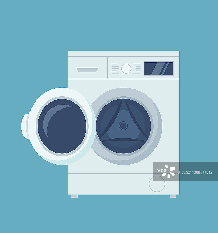 洗衣机扁平设计图片素材