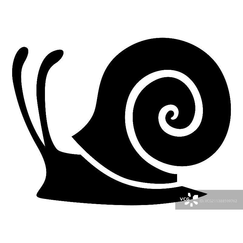 蜗牛图标剪影图片素材
