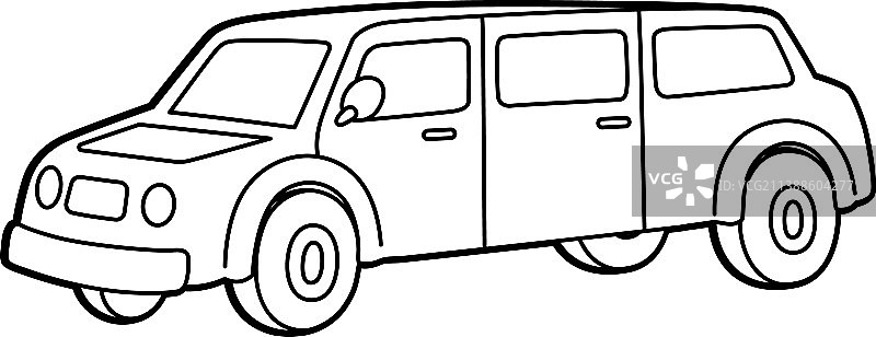 儿童涂色豪华轿车图片素材