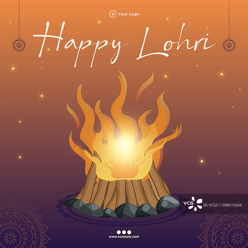 Lohri节快乐banner设计图片素材