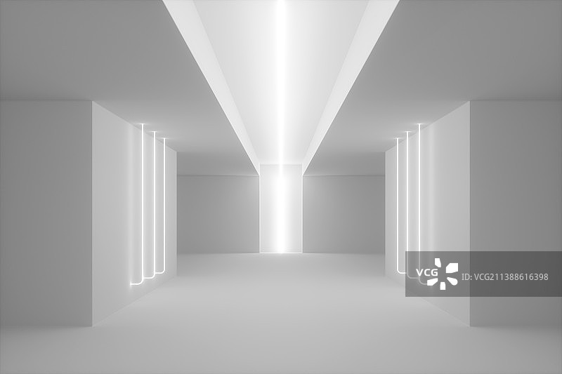 3D空旷的室内空间图片素材
