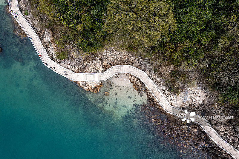 深圳盐田区，深圳小梅沙栈道，海岸线，大海，航拍深圳，航拍大海，大梅沙，大梅沙栈道，图片素材