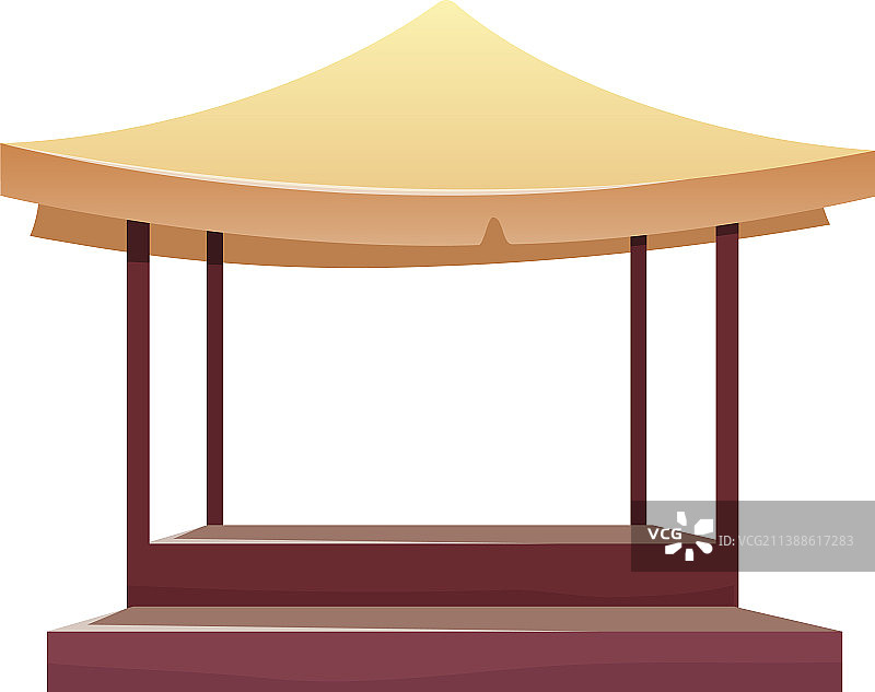 东方集市空帐篷卡通夏季背景图片素材