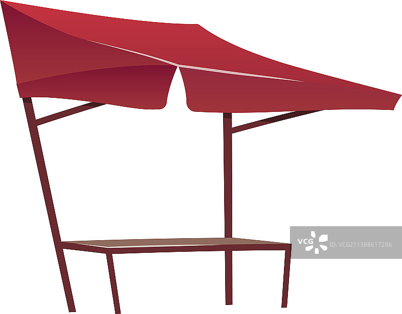 东方集市红色帐篷卡通空白背景图片素材