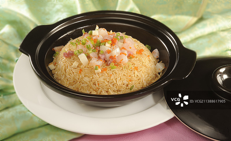 海鲜鱼子炒饭图片素材