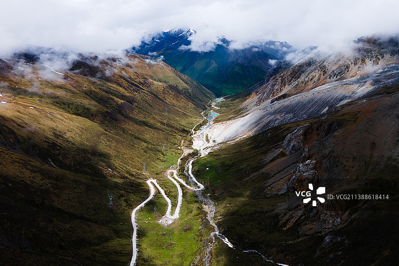 川西高原的道路图片素材