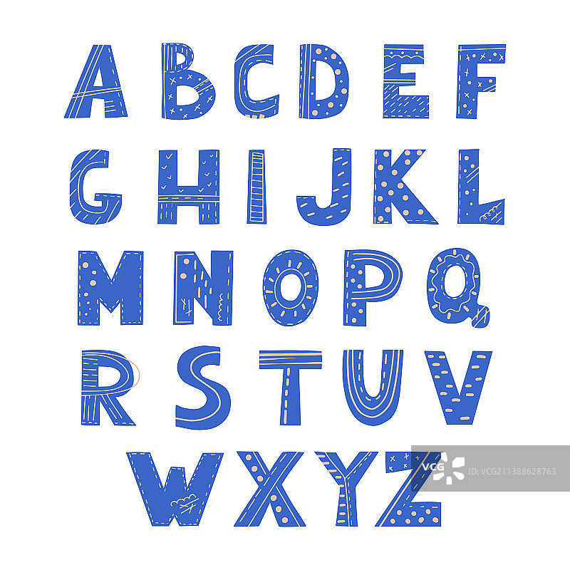 斯堪的纳维亚风格的英文字母图片素材