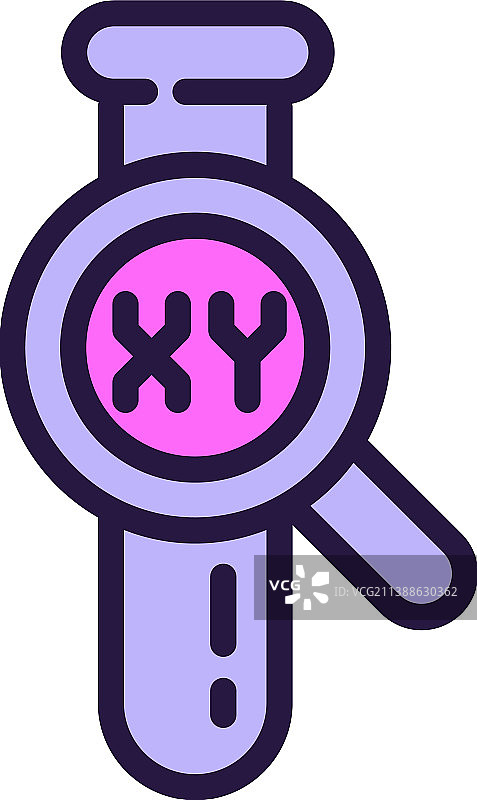 XY试管轮廓基因DNA图标图片素材