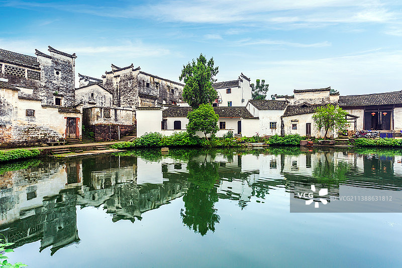 诸葛八卦村古村落景观街景图片素材