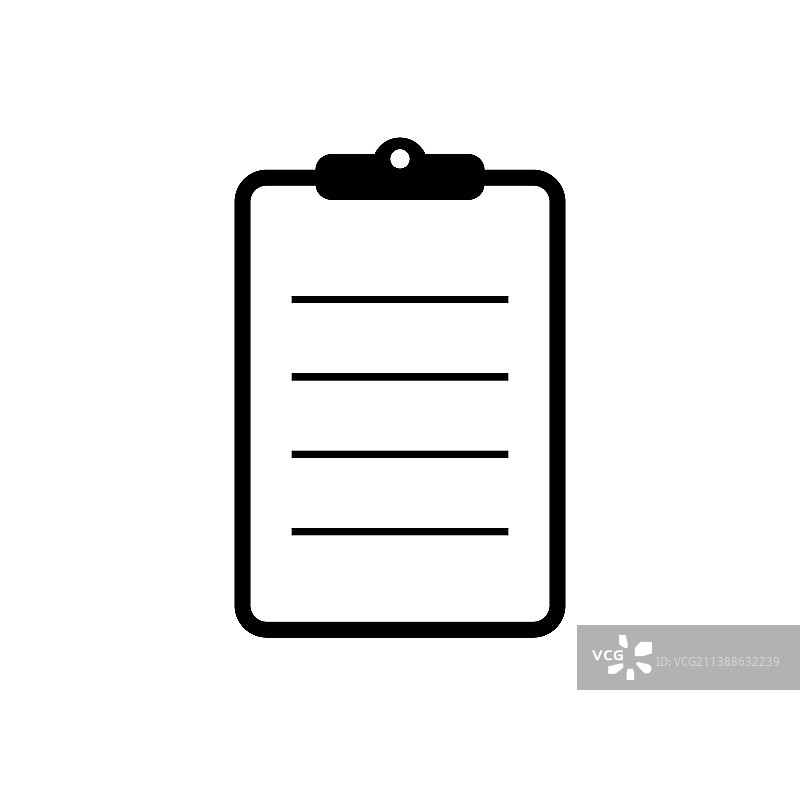 剪贴板线条图标任务文档符号图片素材