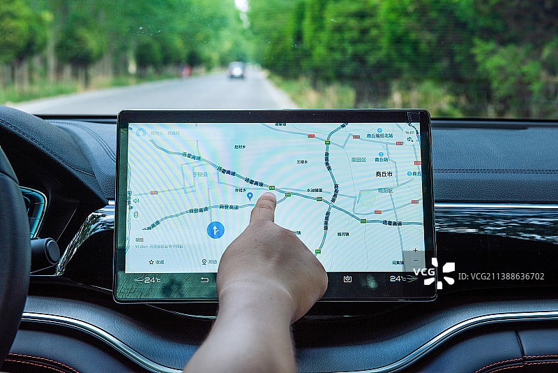 汽车开车导航图片素材