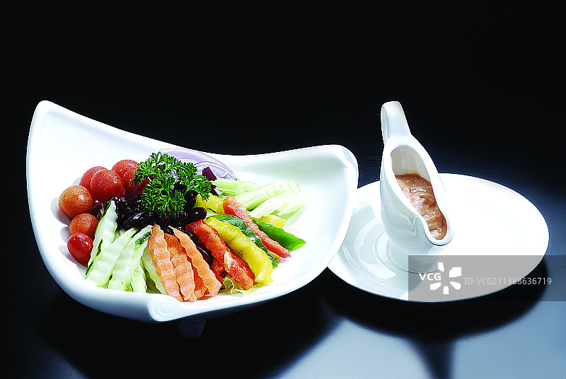 精致水果沙拉餐图片素材