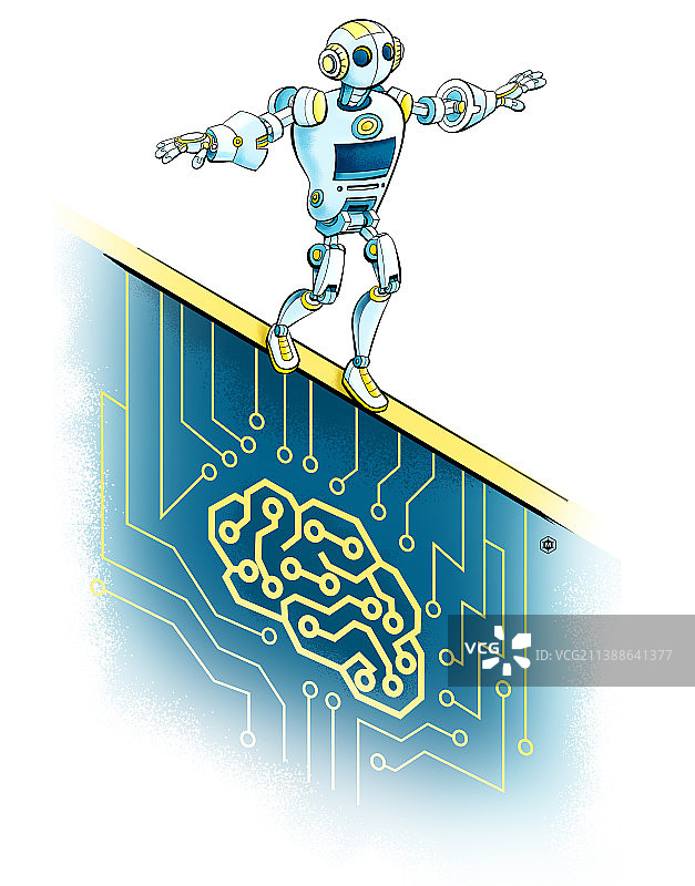 AI发展影响人类生活各方面，但是也蕴藏着巨大风险图片素材