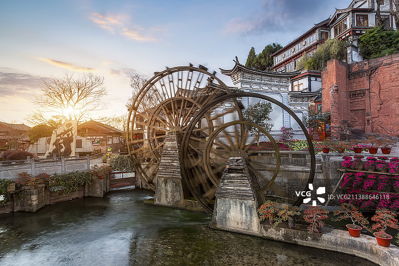 云南丽江古城街景图片素材