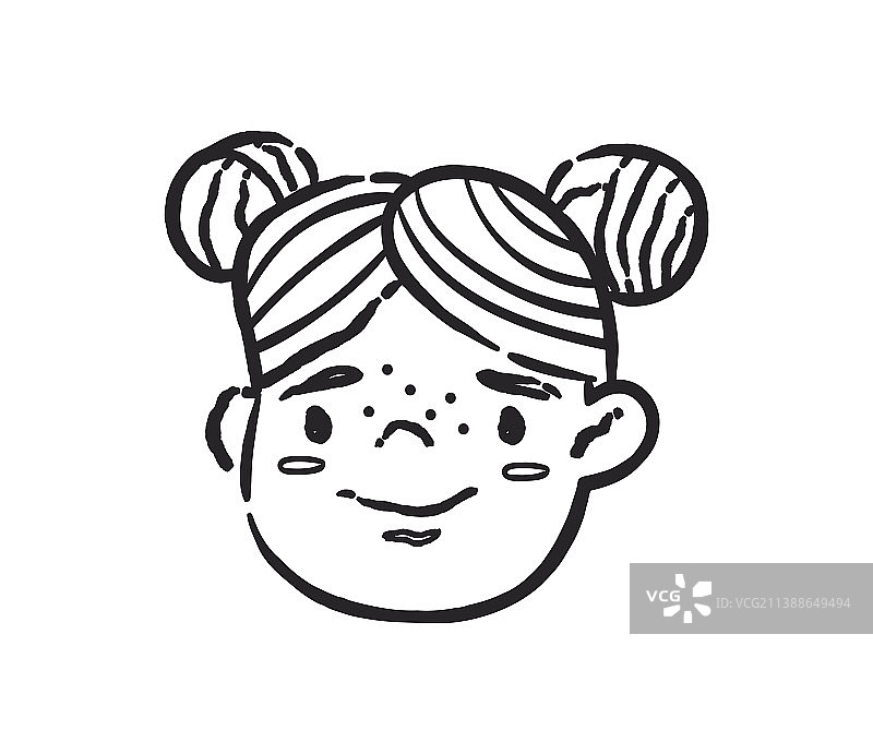 涂鸦小女孩图片素材