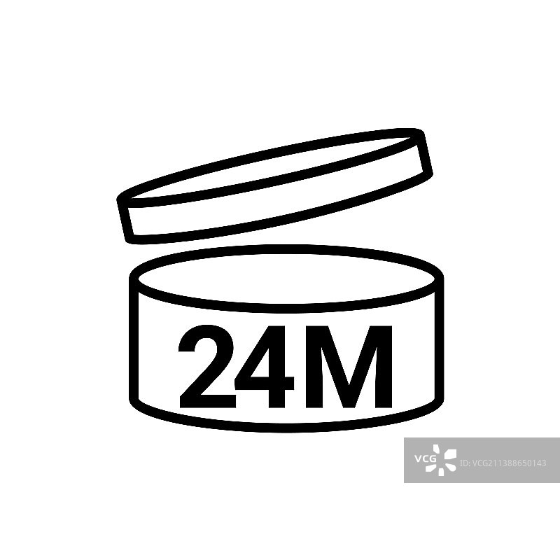 PAO标志化妆品寿命24个月到期图片素材