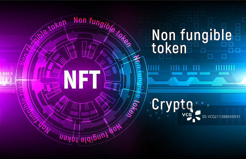 NFT代币非同质化数字货币图片素材