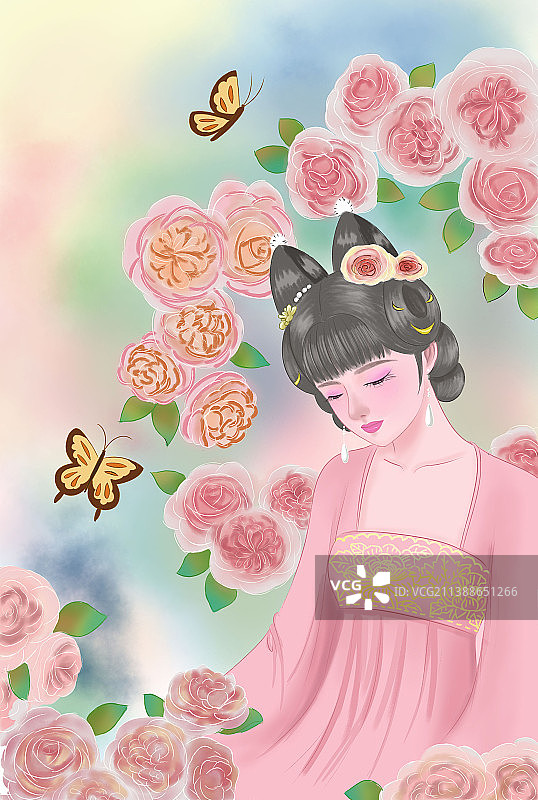 花间美人图片素材