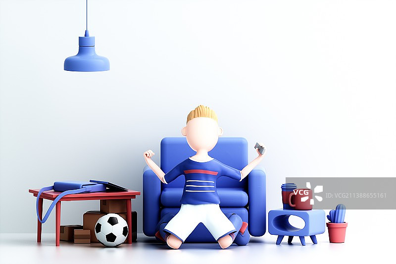 3D渲染的卡通男人图片素材