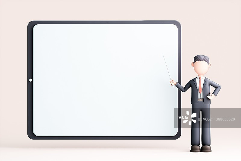 3D渲染的卡通男人图片素材