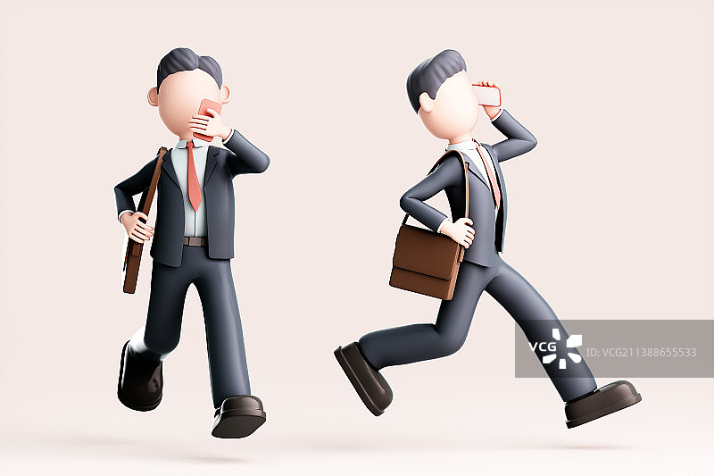 3D渲染的卡通男人图片素材