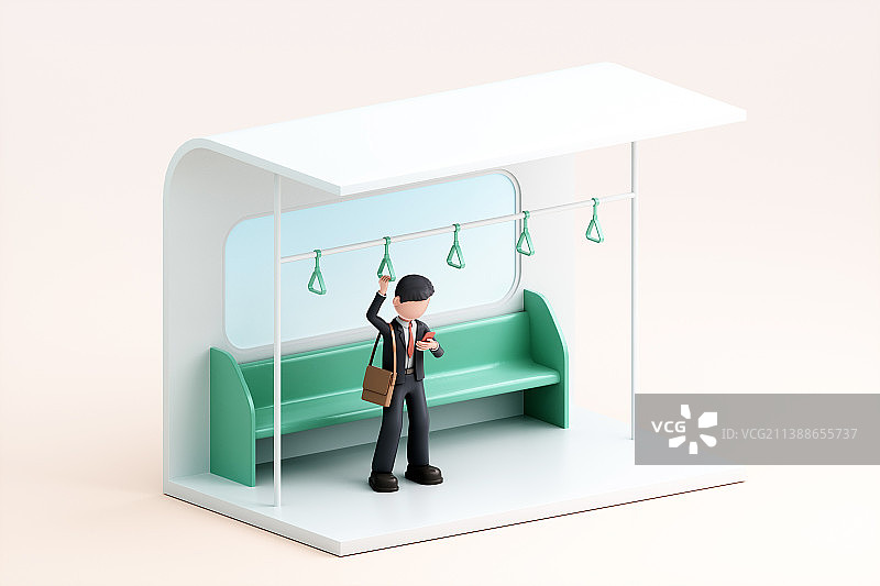 3D渲染的卡通男人图片素材