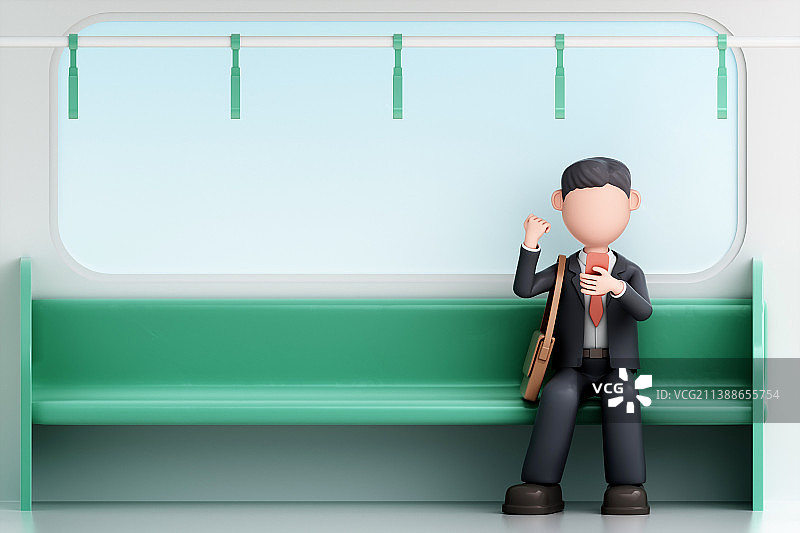 3D渲染的卡通男人图片素材