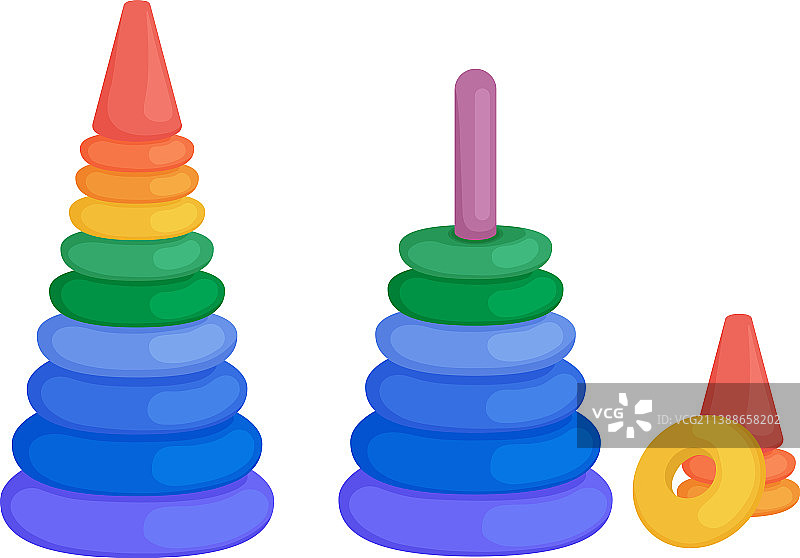 儿童金字塔鲜艳的颜色图片素材