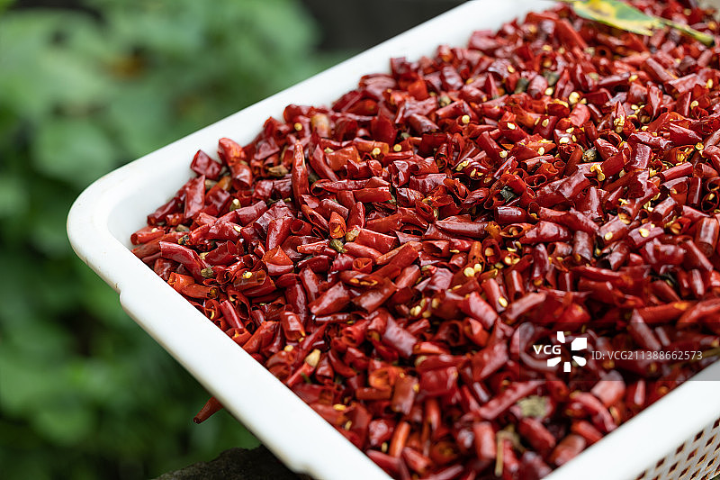 户外晾晒干红辣椒图片素材