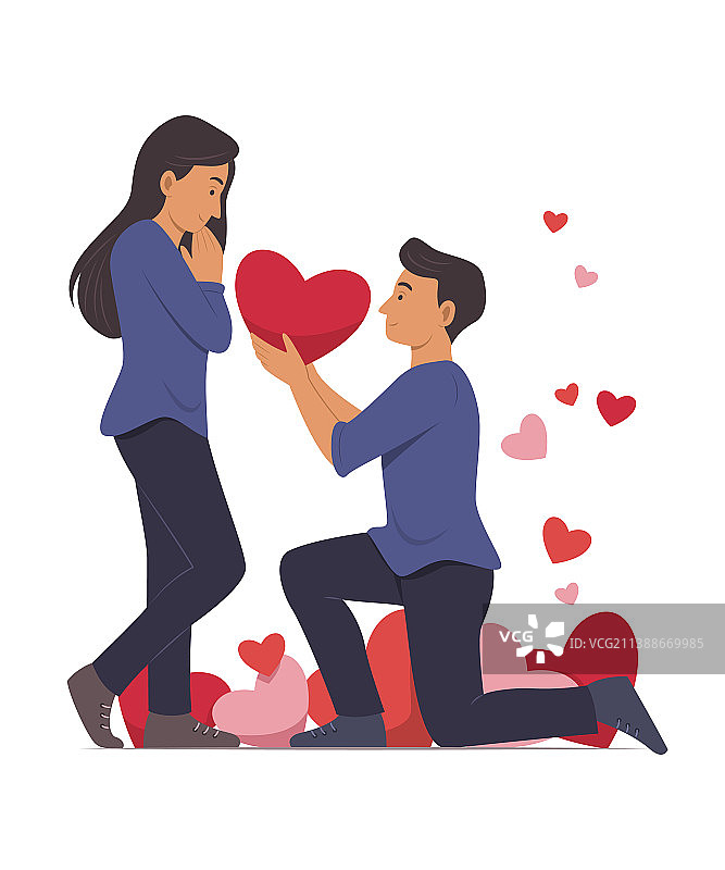 情侣坠入爱河图片素材